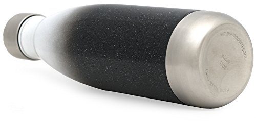Simple Modern Wave 500ml Termo Botella Agua Acero Inoxidable, Botella Termica Mantiene el Frio por 24 Horas Aislada al Vacío Doble Pared para Deporte café o Viaje Dos Tonos: El Esmoquin