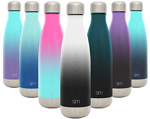 Simple Modern Wave 500ml Termo Botella Agua Acero Inoxidable, Botella Termica Mantiene el Frio por 24 Horas Aislada al Vacío Doble Pared para Deporte café o Viaje Dos Tonos: El Esmoquin