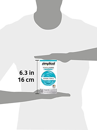 Simplicol Kit de Tinte Textile Dye Intensive Turquesa: Colorante para Teñir Ropa, Tejidos y Telas Lavadora, Contiene Fijador para Colorante Líquido, Anti Alérgeno, No Destiñe, Seguro para su Lavadora
