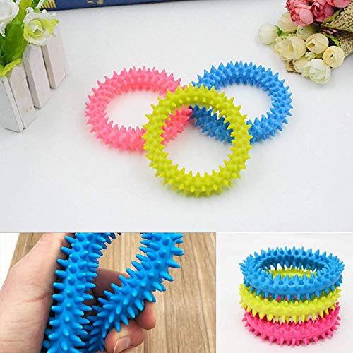 SIMUER 4Pcs Juguete Sensorial Antiestrés para Niños Y Adultos, Anillo Suave Blando con Pinchos De Goma Reduce El Estrés Y La Ansiedad Potencia La Concentración Y La Clarividencia