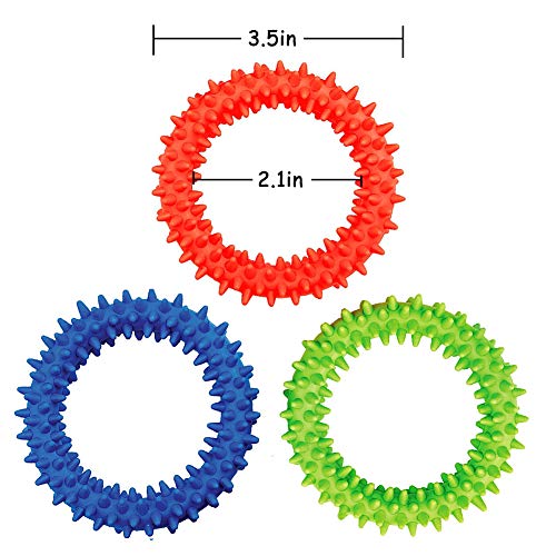 SIMUER 4Pcs Juguete Sensorial Antiestrés para Niños Y Adultos, Anillo Suave Blando con Pinchos De Goma Reduce El Estrés Y La Ansiedad Potencia La Concentración Y La Clarividencia