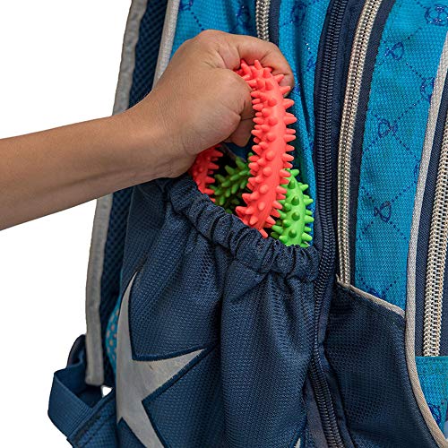 SIMUER 4Pcs Juguete Sensorial Antiestrés para Niños Y Adultos, Anillo Suave Blando con Pinchos De Goma Reduce El Estrés Y La Ansiedad Potencia La Concentración Y La Clarividencia