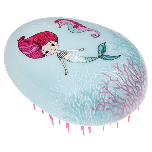 Sirena de cepillos profesionales Detangling Miracle Kids para desenredar y para cabello flexible y brillante de PARSA