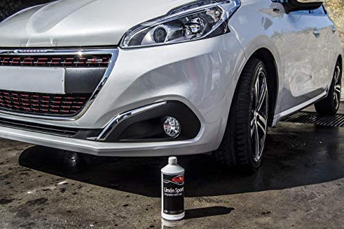 Sisbrill Limón Sport, Limpiador Concentrado Interior y Exterior vehículo - Tapicería, Salpicadero, Cuero, Mosquitos - 1 Litro