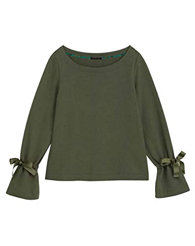 Sisley Sweater L/S Jersey, Verde (Beetle-Military 12G), Large para Mujer