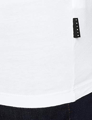 Sisley T-Shirt Camiseta, Weiß (White 907), L para Hombre