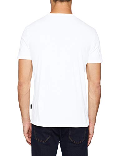 Sisley T-Shirt Camiseta, Weiß (White 907), L para Hombre