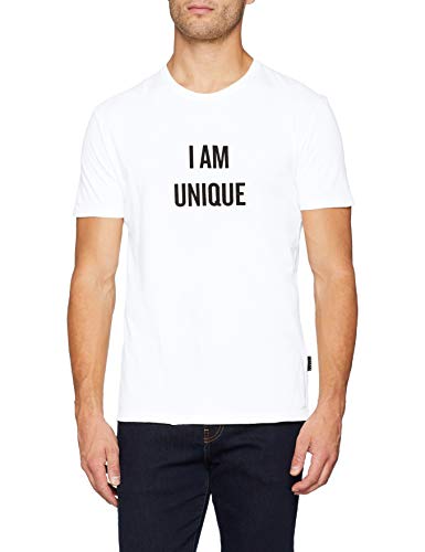 Sisley T-Shirt Camiseta, Weiß (White 907), L para Hombre