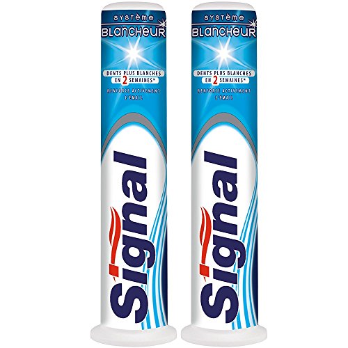 sistema dispensador de pasta de dientes blancos señal de 100 ml - Lote de 2