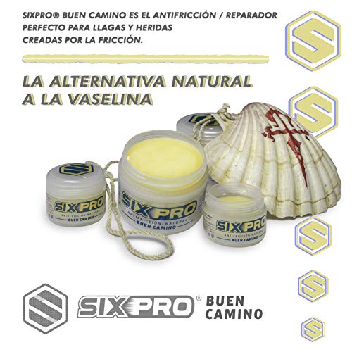 SIXPRO ungüento antifricción peregrino, camino de Santiago, para ampollas en pies, en manos por los bastones, heridas por la mochila, senderismo, Buen camino, cosmético natural.