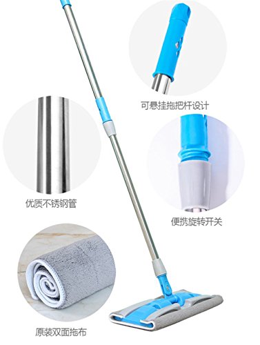 SJMMTB Mopa Plana limpie el Techo, limpie Las Paredes de Azulejos y Herramientas de Limpieza.