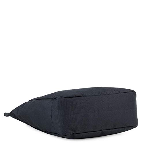 SKECHERS Bolso Tote Mujer Asa Doble Corta y Larga Lona Ligero Práctico Funcional Versátil Múltiples Compartimentos para Uso Diario S906, Negro, Talla única