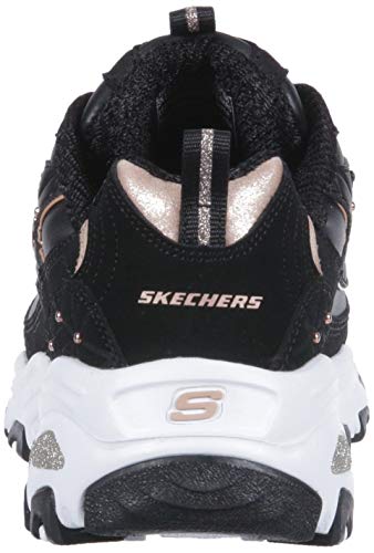 Skechers D Lites Glamour - Zapatillas Bajas Mujer Negro Talla 40