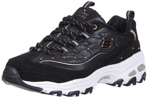 Skechers D Lites Glamour - Zapatillas Bajas Mujer Negro Talla 40