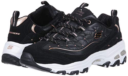 Skechers D Lites Glamour - Zapatillas Bajas Mujer Negro Talla 40