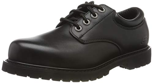 Skechers Men's Cottonwood ELKS Oxfords, Black (Black Leather Blk), 8 UK (42 EU)
