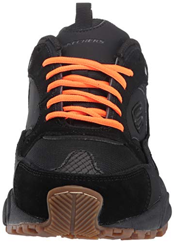 Skechers Men's Stamina-CONTIC Trainers, Black (Black Leather/Pu/Mesh/Trim BBK), 8 (42 EU)