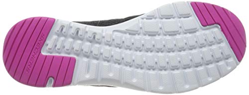 Skechers Women's Flex Appeal 3.0-Satellites Trainers, Negro (Black Mesh/Hot Pink Trim BKHP), 5 (38 EU)