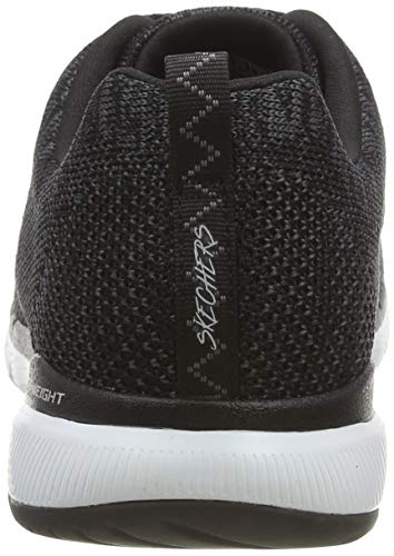 Skechers Women's Flex Appeal 3.0 Trainers, Black (Black Knit Mesh/White Trim Bkw), 5 UK, 38 EU