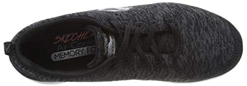 Skechers Women's Flex Appeal 3.0 Trainers, Black (Black Knit Mesh/White Trim Bkw), 5 UK, 38 EU