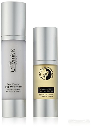 skinChemists Bundle - Set de cuidado facial natural avanzado: serum facial avanzado de botanicals y crema hidratante duo de veneno de abeja
