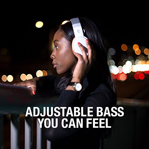 Skullcandy Crusher Over-Ear Bluetooth, Auriculares Inalámbricos con Micrófono, Espuma Viscoelástica con Aislamiento de Ruido, Estéreo Ajustable, Batería con 40h de Duración, Gris/Marrón