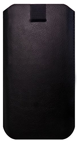 Slabo Cubierta Protectora para iPhone XS MAX | iPhone 11 Pro MAX Estuche de Bolsa Protectora con Cierre magnético Hecho de Cuero de PU - Negro | Black