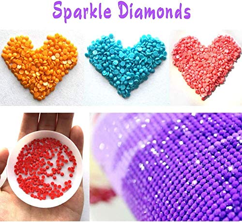 Slbtr Kits De Pintura De Diamante 5D Diy - Mickey, Minnie, Donald Cartel De La Película I - Con Diamantes Bordados Por Números, Punto De Cruz, Diamantes De Imitación, 12X16 Pulgadas