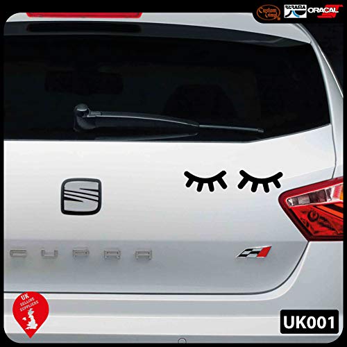 Sleepy ojos pestañas pegatinas de vinilo para niña habitación pared pegatinas 6 cm x 10 cm cada Lash.. uksellingsuppliers