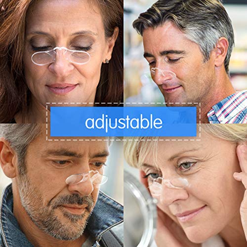 Slimlens Anteojos para Leer, Sin Patillas. Gafas de Bolsillo Tipo Pince-nez. Pequeñas y Livianas Para Hombre y Mujer. Hechas en USA +2.0 Garantía de por Vida