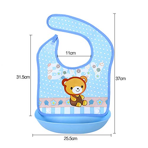 SLOSH 6 Baberos Impermeables Bebe Waterproof Niñas Niños Unisex Para Bebés de 6 Meses a 3 Años