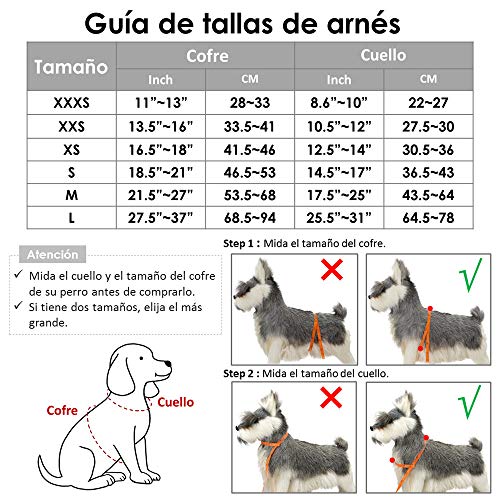 SlowTon Arnés de Coche para Perros con cinturón de Seguridad, Arnés de Seguridad para Perro, arnes Perro,Correa elástica Ajustable y Forro de Tela Transpirable en el vehículo