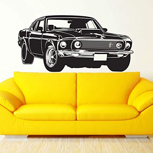 SLQUIET Muscle Racing Wall Decal Art Deco Sticker Vinyl Wall Sticker Living Room Pasillo Decoración Mural Wallpaper Home And Garden Wall Sticker White Sticker 30 X 60cm