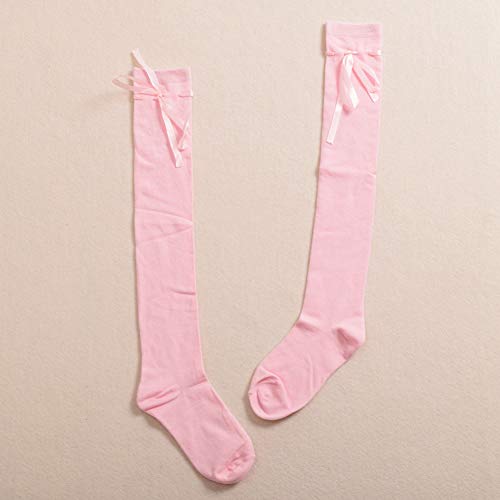 SLXFAD Medias Calcetines hasta la Rodilla Medias de Lolita para niñas Medias con Arcos Medias sobre el Muslo por Encima de la Rodilla Calcetines Altos