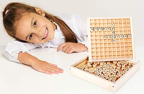 small foot company- Formar Palabras, Juego Madera, Apoyo para Aprender primeras lecturas Juguetes, Multicolor (Small Foot by Legler 10952)