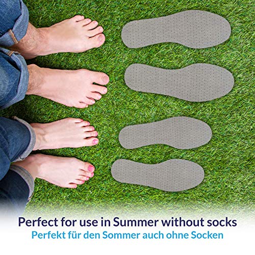 smart&gentle Plantillas de carbono antiolor - Plantillas antiolor con carbón activado y fragancia ligera - Plantillas para zapatillas contra el sudor y el olor de pies, recortables, 4 pares