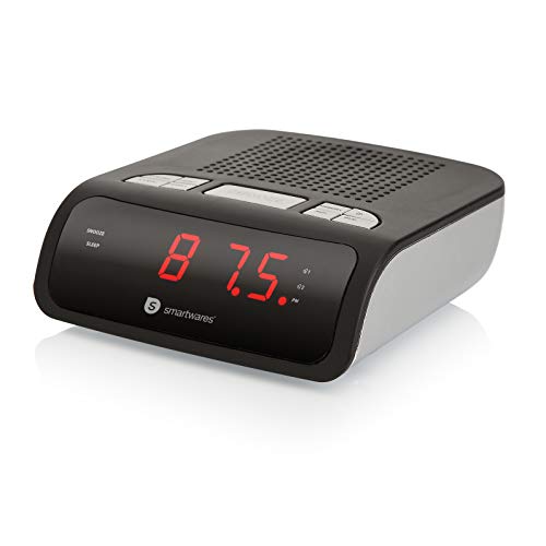 Smartwares CL-1459 – Reloj despertador con dos alarmas, radio FM
