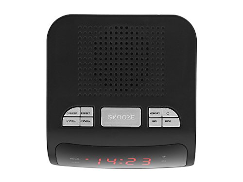 Smartwares CL-1459 – Reloj despertador con dos alarmas, radio FM