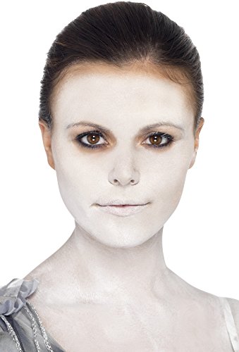 Smiffy's-39672 Kit Barco Fantasma, Maquillaje y Rojo, lápiz aplicador y 2 esponjas, Color Negro y Blanco, No es Applicable (39672)