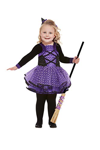 Smiffys 61127T1 - Disfraz de bruja de estrella para niño, color morado