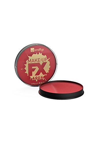 Smiffys Maquillaje FX Smiffy, Aqua Pintura Facial y de Cuerpo, Rojo, 16ml, a Base de Agua