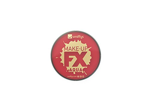 Smiffys Maquillaje FX Smiffy, Aqua Pintura Facial y de Cuerpo, Rojo, 16ml, a Base de Agua