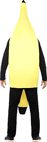 Smiffy's Smiffys-30468 Disfraz de banana, enterizo, color amarillo, Tamaño único 30468