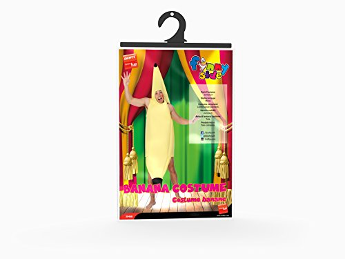 Smiffy's Smiffys-30468 Disfraz de banana, enterizo, color amarillo, Tamaño único 30468