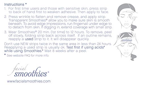 Smoothies® - Bandas faciales antiarrugas – Parches antiarrugas – Tratamiento antienvejecimiento – Tratamiento antiarrugas