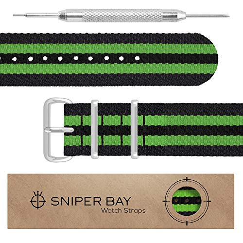 Sniper Bay Unisexo Nylon NATO correa de reloj