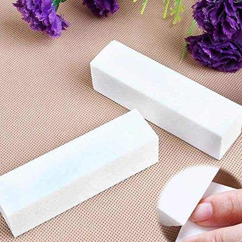 Snner 3 Piezas UñAs De Arte Polaco Buffer Profesional Del Clavo De Bloqueo De Archivos Manicura Pulir Lijado Pulido De Archivos Para El Cuidado De UñAs (Blanco)