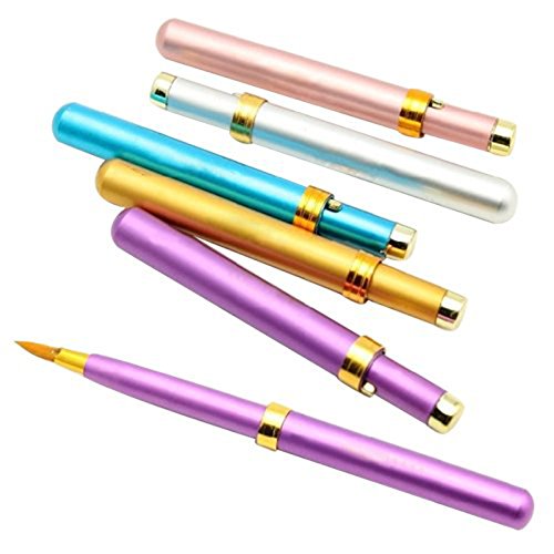 SODIAL 5 piezas de pincel delineador retractil de labio cepillos cosmeticos del maquillaje