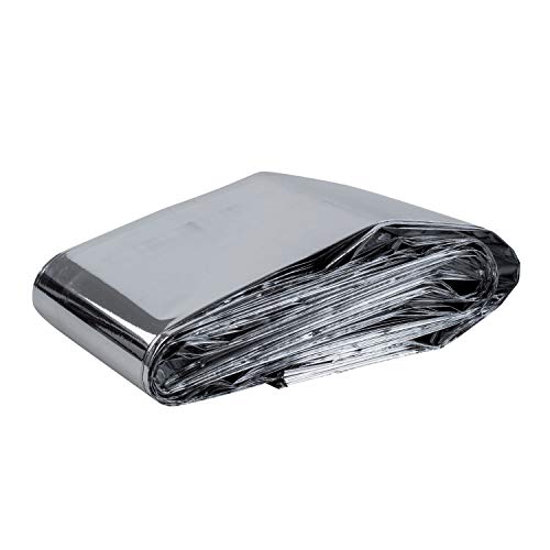 SODIAL(R) Manta Hoja de Supervivencia Emergencia Impermeable - Color Plateado