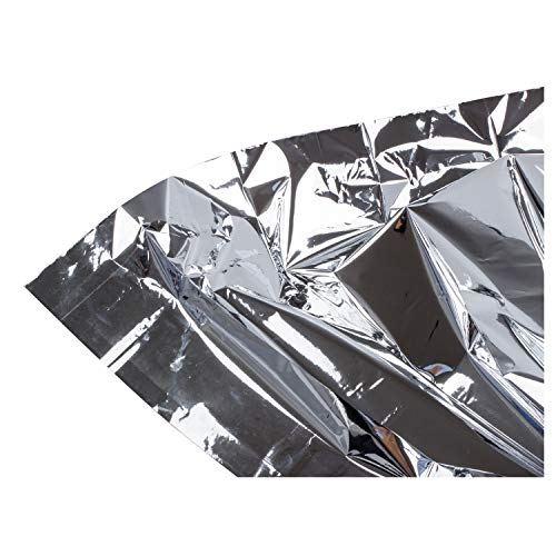 SODIAL(R) Manta Hoja de Supervivencia Emergencia Impermeable - Color Plateado